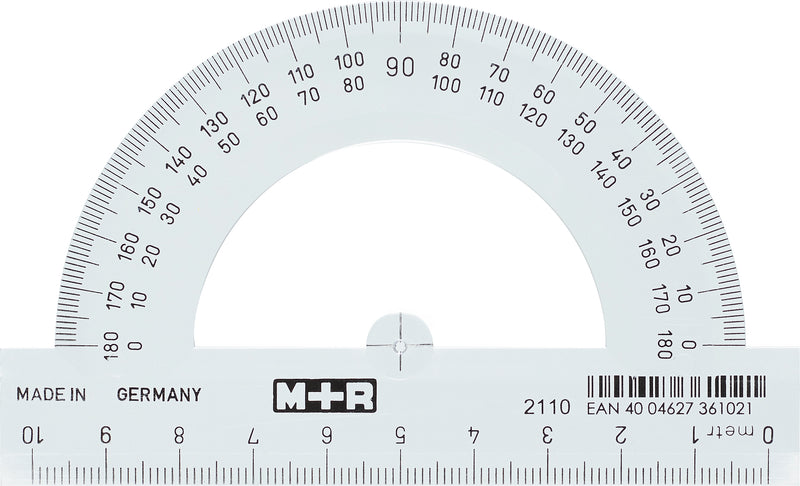 Rapporteur demi-cercle - 10 & 15 cm