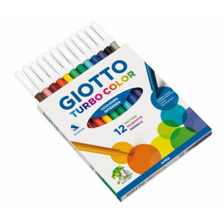 Feutres Giotto Turbo Color - Boîte de 12 ou 24 - Giotto