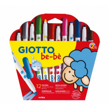 Feutres Giotto Be-Bè Maxi - Boîte de 6 ou 12 - Giotto
