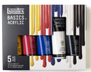 Set de 5 couleurs primaires acrylique fine Basics Acrylic 118 ml