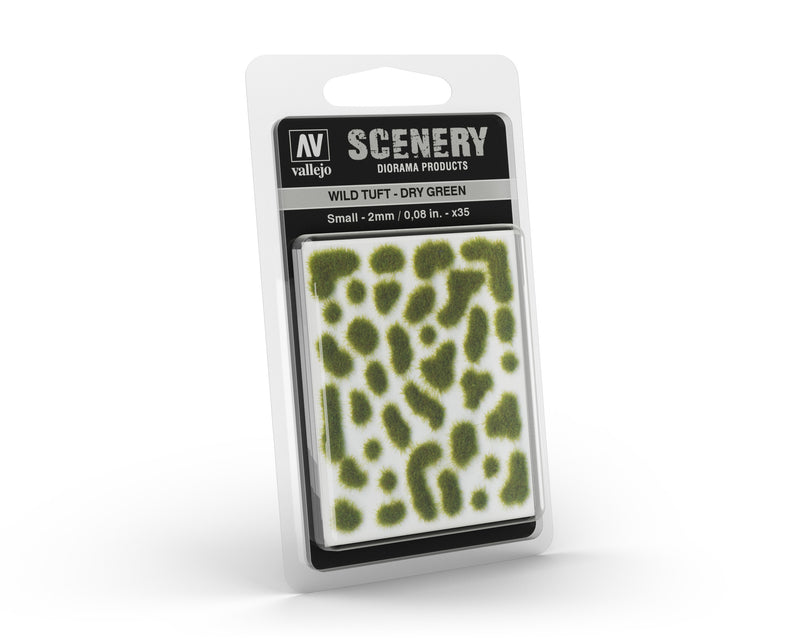 Végétation miniature adhésive : vert sec 2 mm