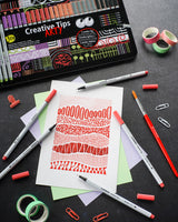 Boîte métal de 30 feutres Creative Tips Arty couleurs pastels