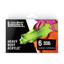 Set de 6 tubes de 22ml de peinture acrylique Liquitex Heavy Body couleurs vibrantes