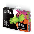 Set de 6 tubes de 22ml de peinture acrylique Liquitex Heavy Body couleurs vibrantes