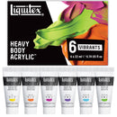 Set de 6 tubes de 22ml de peinture acrylique Liquitex Heavy Body couleurs vibrantes