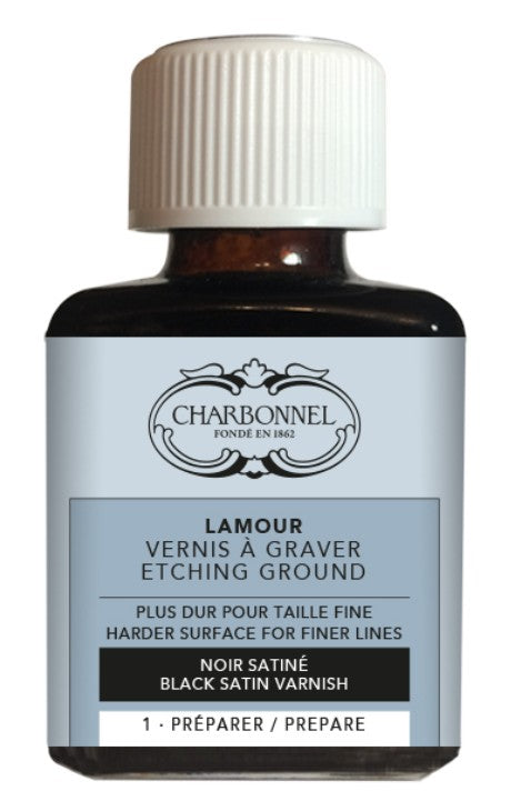 Vernis à graver Lamour 75 ml - Noir satiné