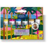 Set gouache Extra-fine LINEL 6 x 14 ml Voyage - Lefranc Bourgeois