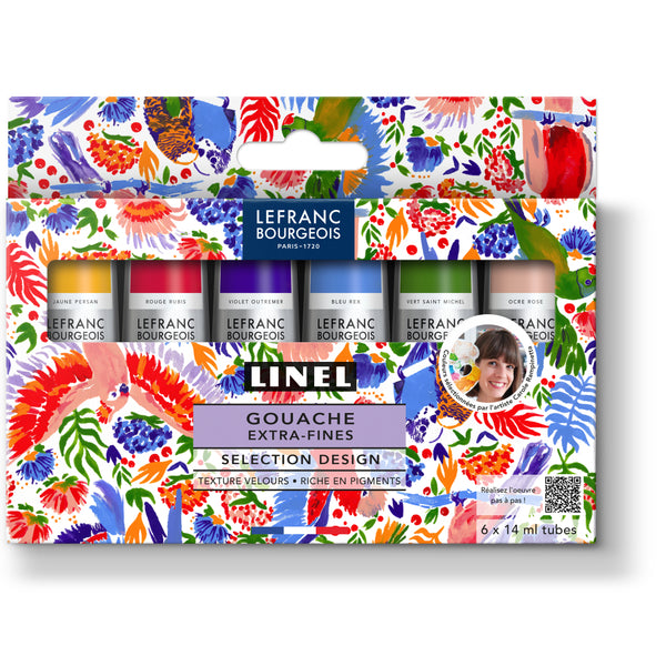 Set gouache Extra-fine LINEL 6 x 14 ml Designer