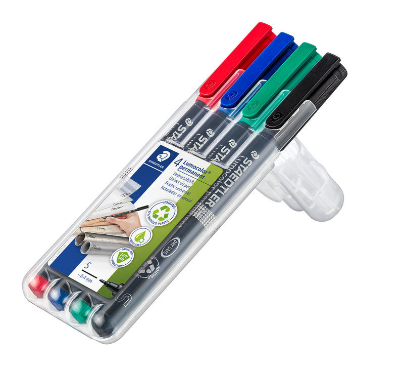 Etui Box 4 feutres Lumocolor permanent Superfin