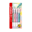 Pochettes 4 surligneur Swing Cool couleurs pastels