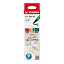 Etui de 18 stylos-feutres pointe ogive STABILO Pen 68 Zig-Zag