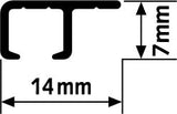 Cimaise 200cm Top Rail balnc d'Artiteq