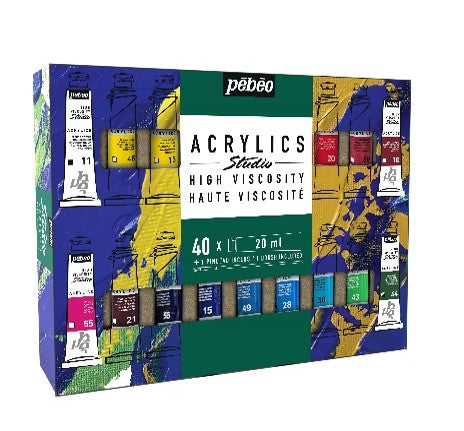 Etui Acrylics Studio 40 x 20ml + pinceau