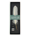 Coffret calligraphie plume naturelle - Blanche