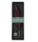Coffret calligraphie plume naturelle - Bordeaux