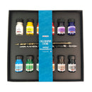 Coffret calligraphie 12 encres - 2 porte-plumes - 2 plumes