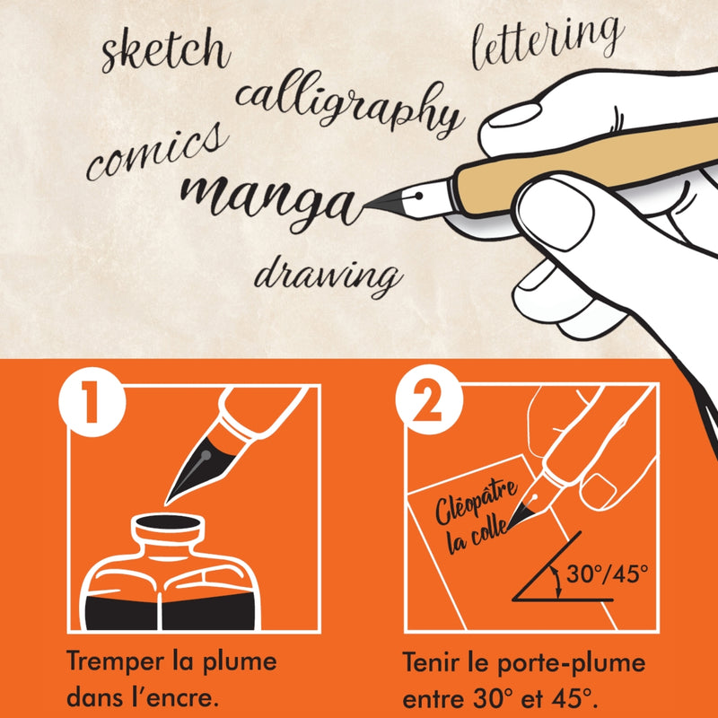 Set de calligraphie et dessin de Cléopâtre