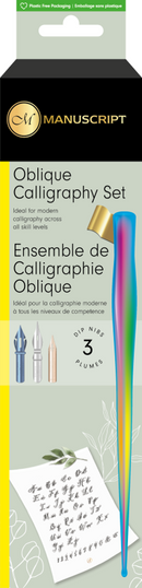 Set calligraphie moderne oblique Rainbow