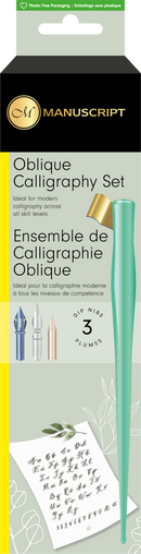 Set calligraphie moderne oblique Mint