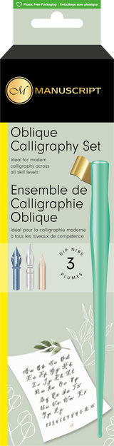 Set calligraphie moderne oblique Mint
