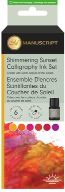 Set encres scintillantes 6 x 7 ml - Couché de soleil