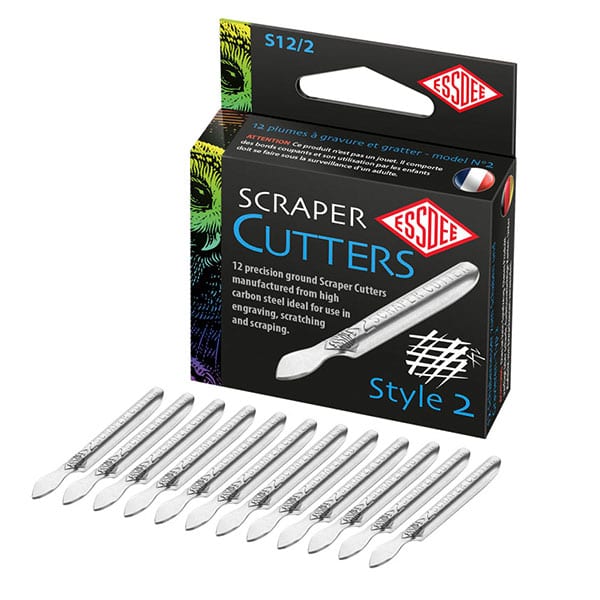 Lot de 12 Plumes à gratter - moyenne