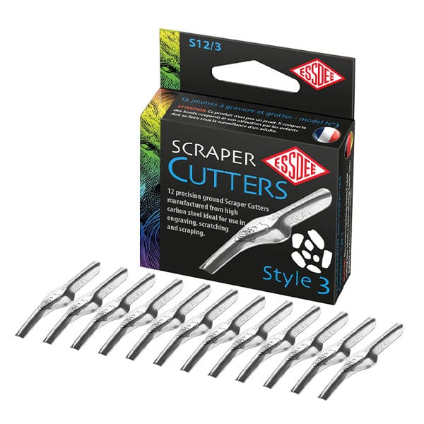 Lot de 12 Plumes à gratter - Concave