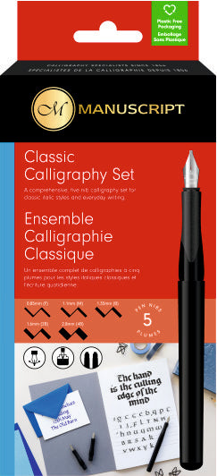 Set Calligraphie Stylo-plume 5 becs & cartouches d'encre