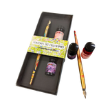 Set "Printemps des Calligraphies" avec Porte-plume, plume & encres parfumées - Corect'Art