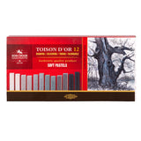 Assortiment de 12 craies 7x7 mm - 6 teintes grises