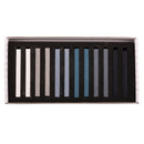 Assortiment de 12 craies 7x7 mm - 6 teintes grises