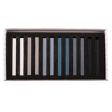 Assortiment de 12 craies 7x7 mm - 6 teintes grises