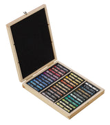 Coffret bois de 36 pastels ecu