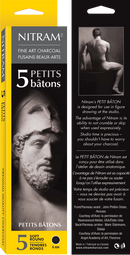 Etui de 5 fusains 6mm extra doux - Nitram