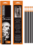 Etui de 5 fusains Académie Moyen HB - Nitram
