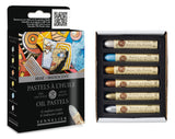 Boîte de 6 pastels à l'huile Sennelier couleurs assorties - Irisés