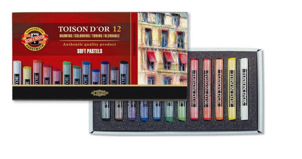 Etui de 12 pastels ronds Ø9 mm