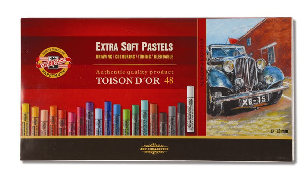 Etui de 48 pastels ronds "extra tendre" Ø12 mm assortis