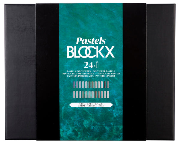 Pastel Blockx - Etui de 24 pastels tons gris assortis