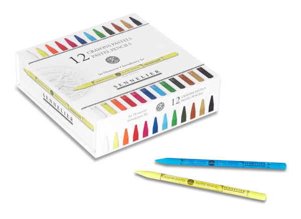 Boîte de 12 crayons pastel assortis