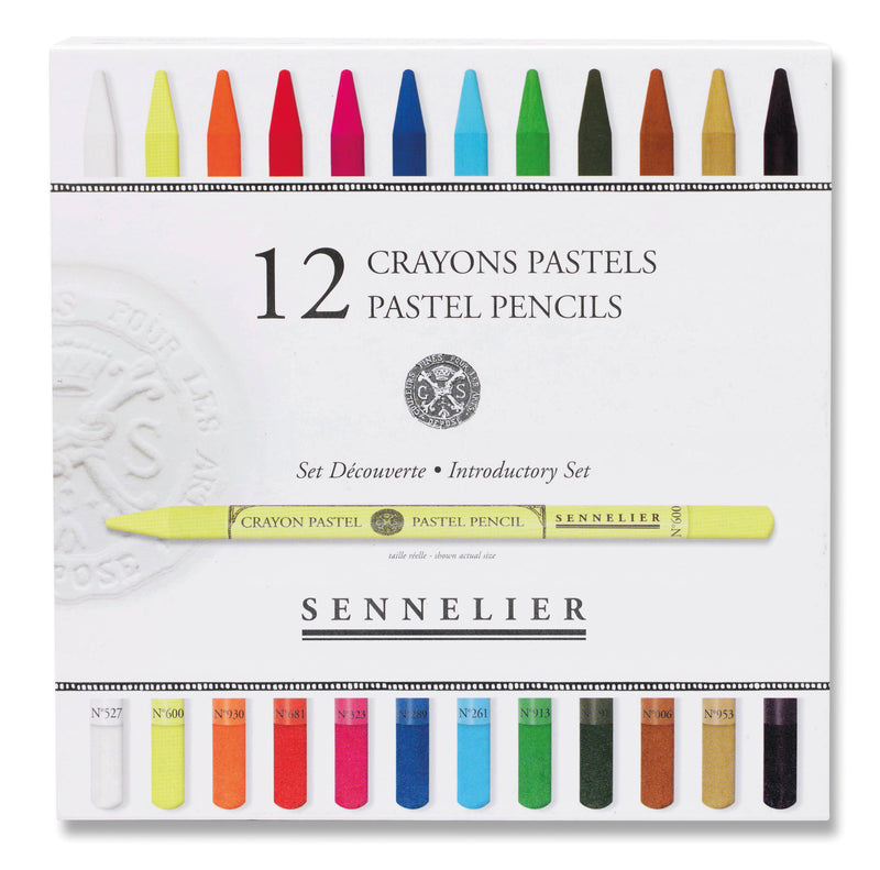 Boîte de 12 crayons pastel assortis