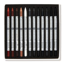 Boîte magnétique de 12 crayons esquisses + 12 emplacements vides - Sennelier