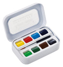 Mini boîte métal 8 1/2 godets Aquarelle Extra-fine Sennelier + pinceau