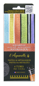 Peinture aquarelle extra-fine irisées " sélections pastels et métalliques" - Sennelier