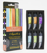 Peinture aquarelle extra-fine irisées " sélections pastels et métalliques" - Sennelier