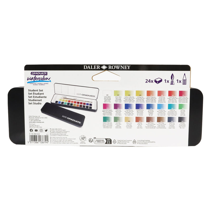 Set Aquarelle fine Graduate 24 1/2 godets