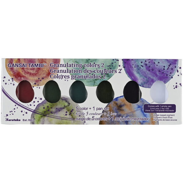 Set de 6 godets aquarelle Gansai Tambi - Teintes granuleuses 2