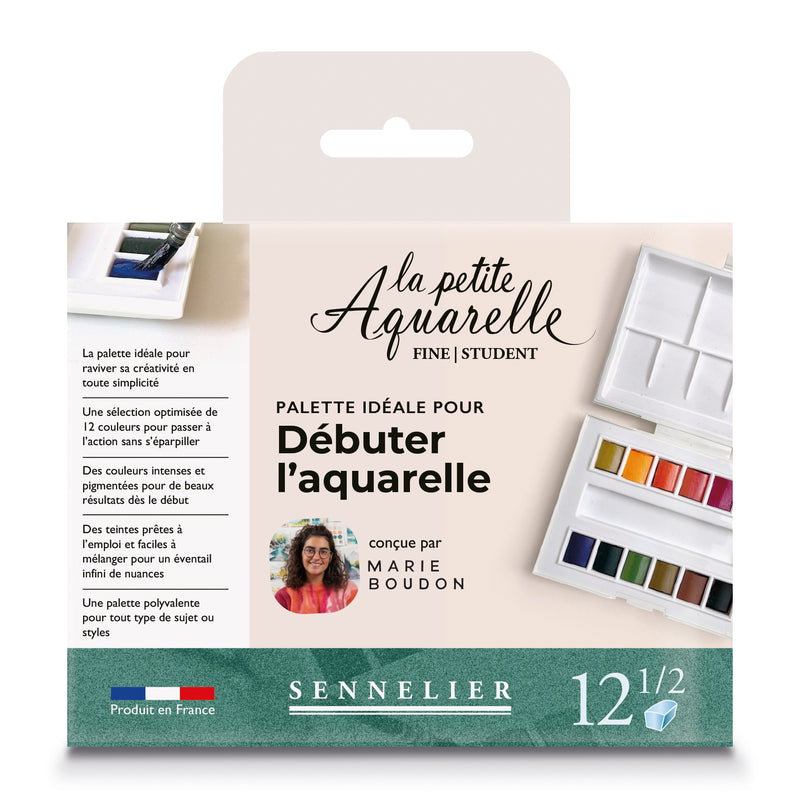 Palette Aquarelle Sennelier 12 1/2 godets par Marie BOUDON