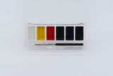 Set pocket plastique Aquarelle 6 couleurs assorties + pinceau