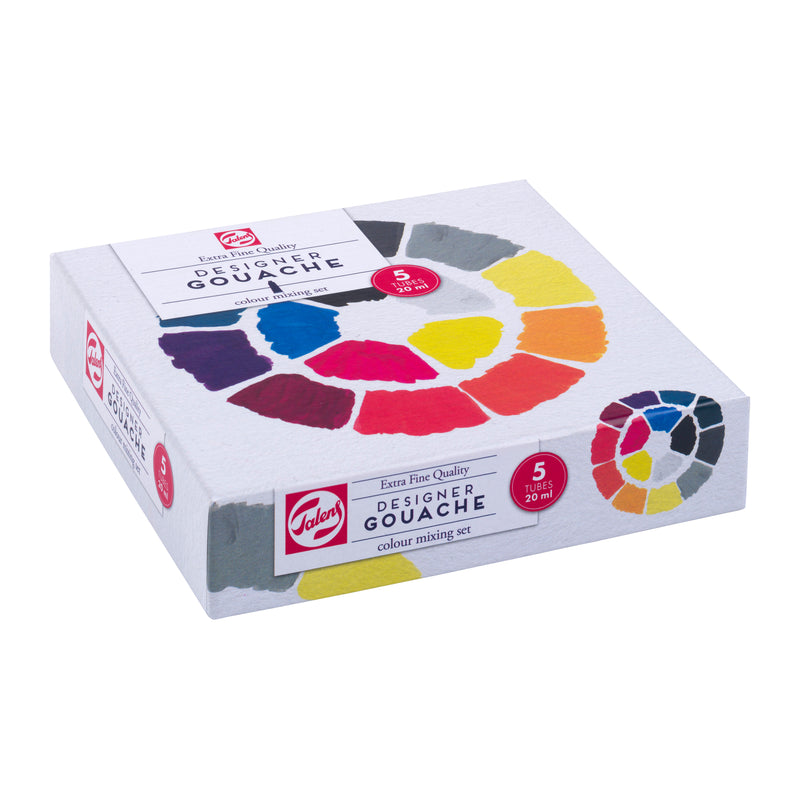 Set 5 couleurs primaires en 20 ml Gouache Extra-fine